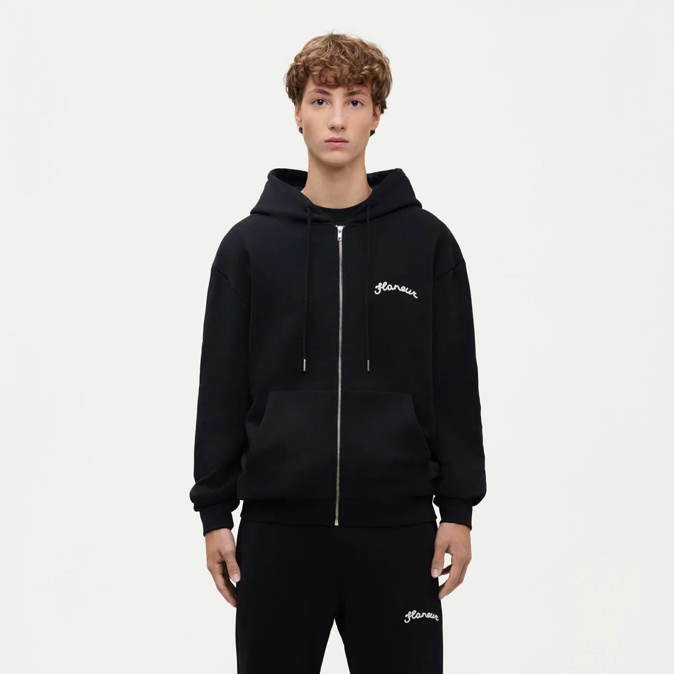 Signature Zip-Up Hoodie | Black - Image 3