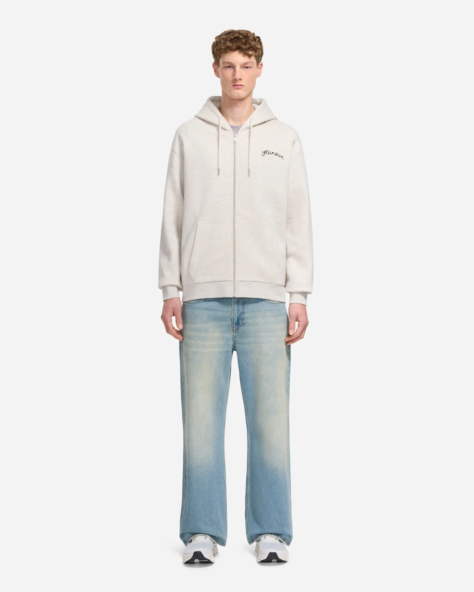 Signature Zip-Up Hoodie | Heather Grey - Image 3