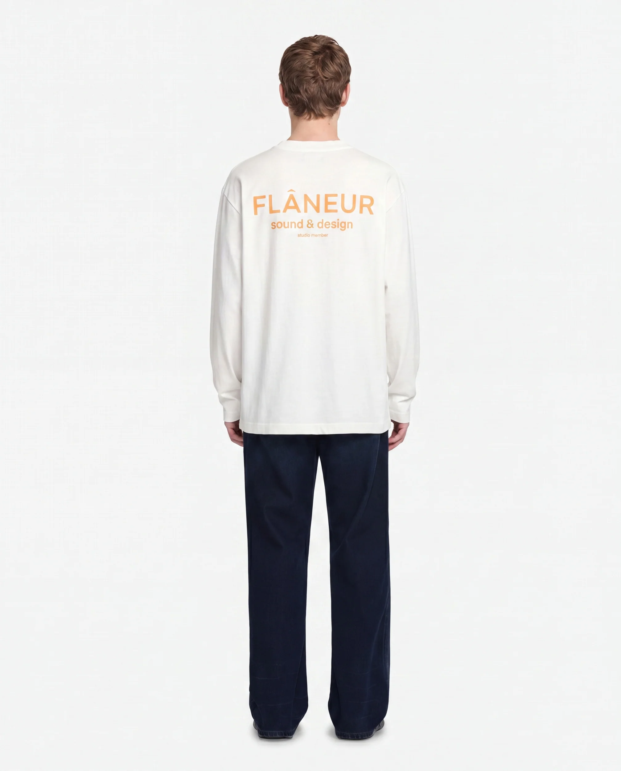 Sound & Design Long Sleeve | White/Orange - Image 3