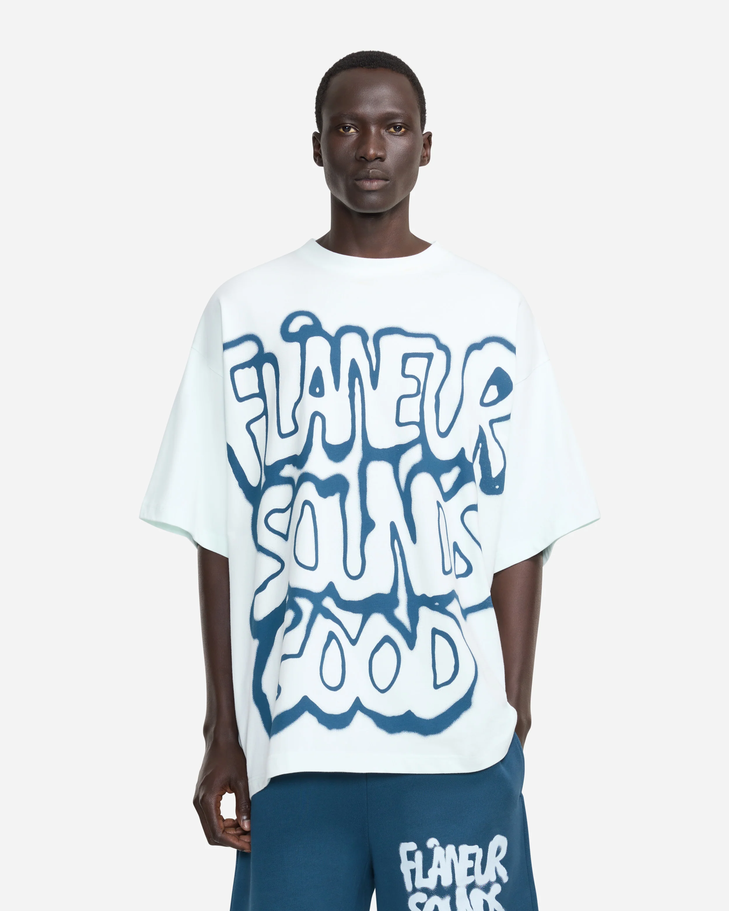Sounds Good Spray T-Shirt | Soft Blue - Image 4