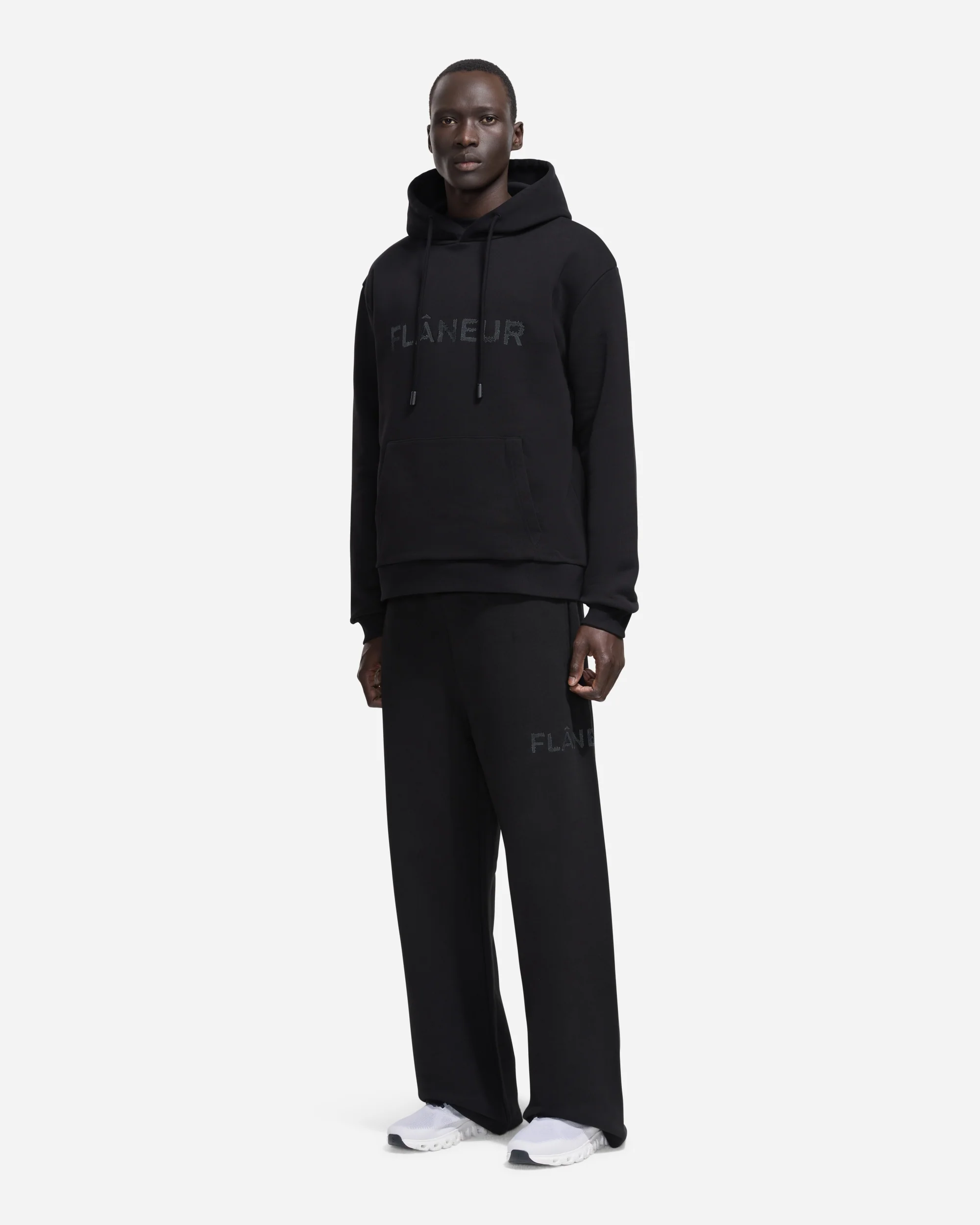 Stitched Logo Hoodie | Black - Image 2
