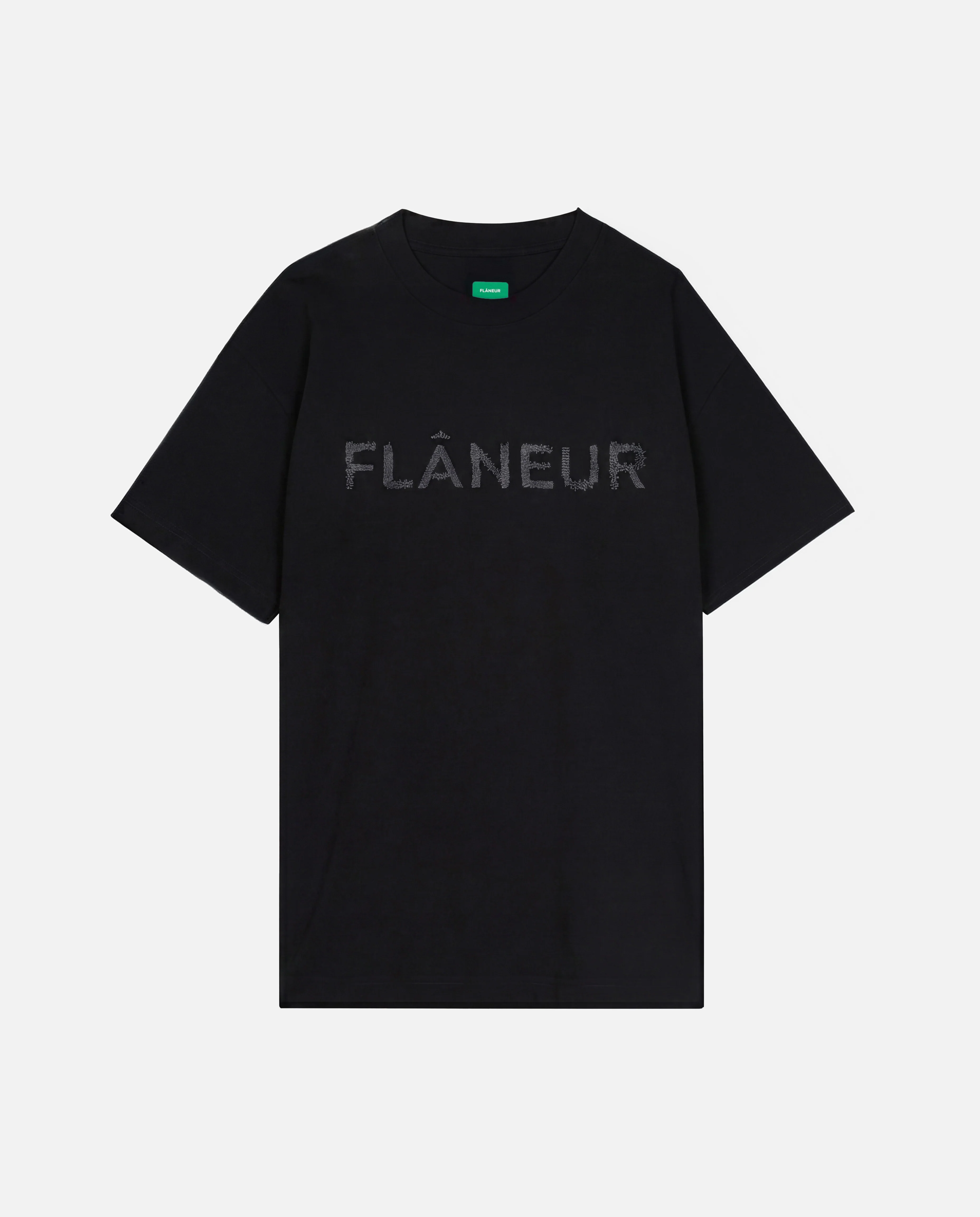 Stitched Logo T-Shirt | Black - Image 3