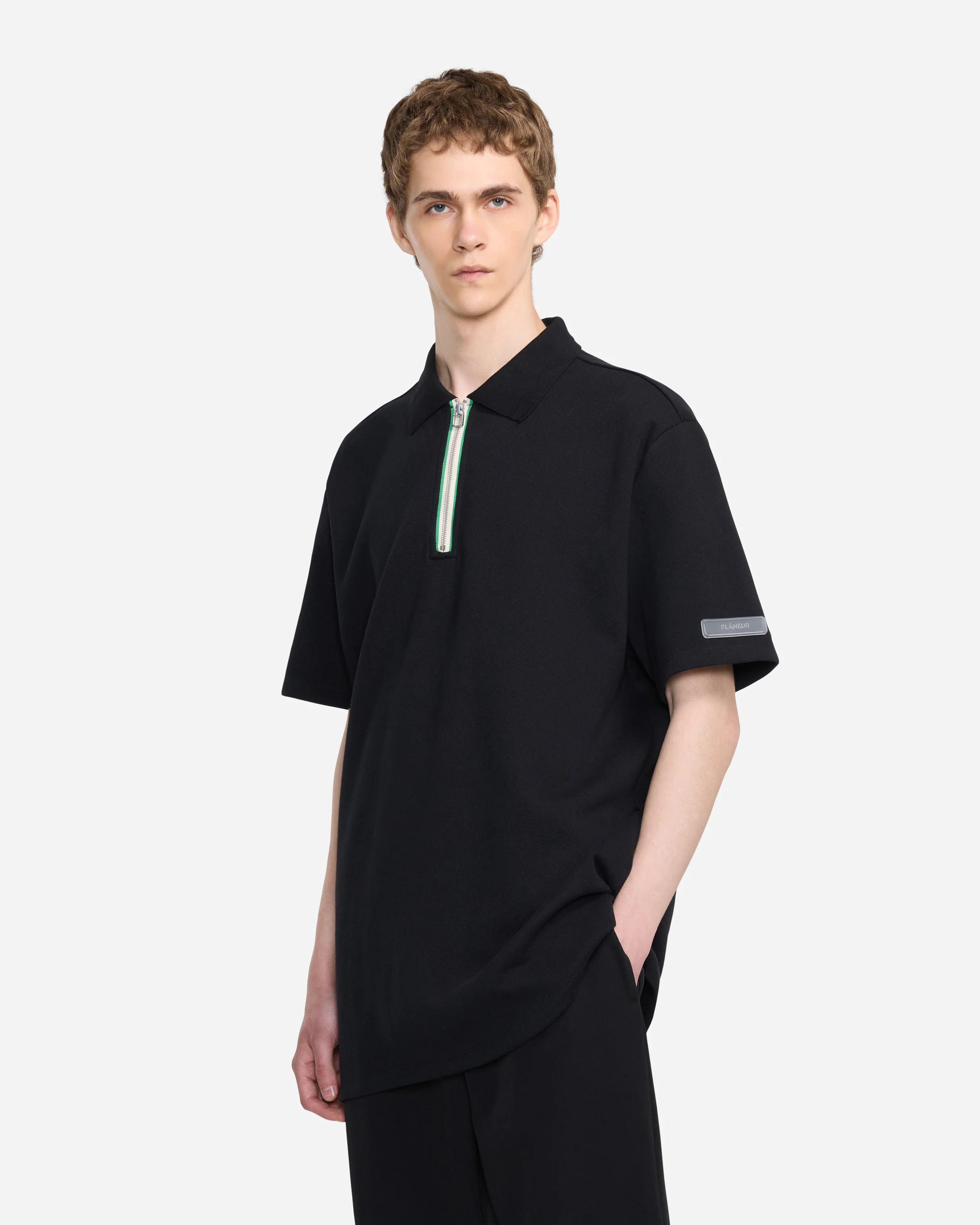 Zip Polo | Black - Image 4